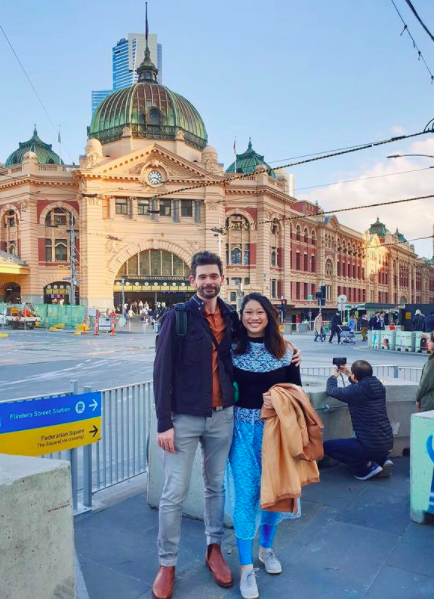 Picture in front of Flinders Street Station